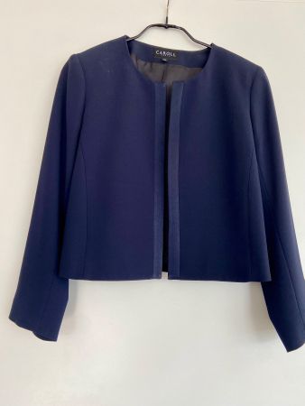 Damen Blazer Marke Caroll Pars Gr. 36, vertikale Satin-Blend