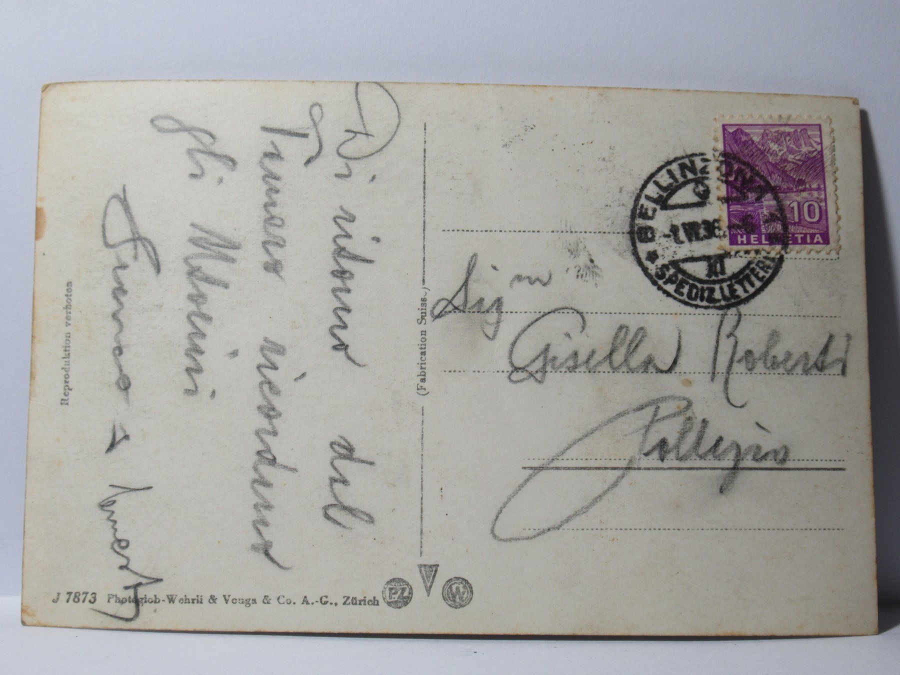 Ansichtskarten: Bellinzona  1936 – Gebraucht aus Grenchen von Bluemchen1900 1
