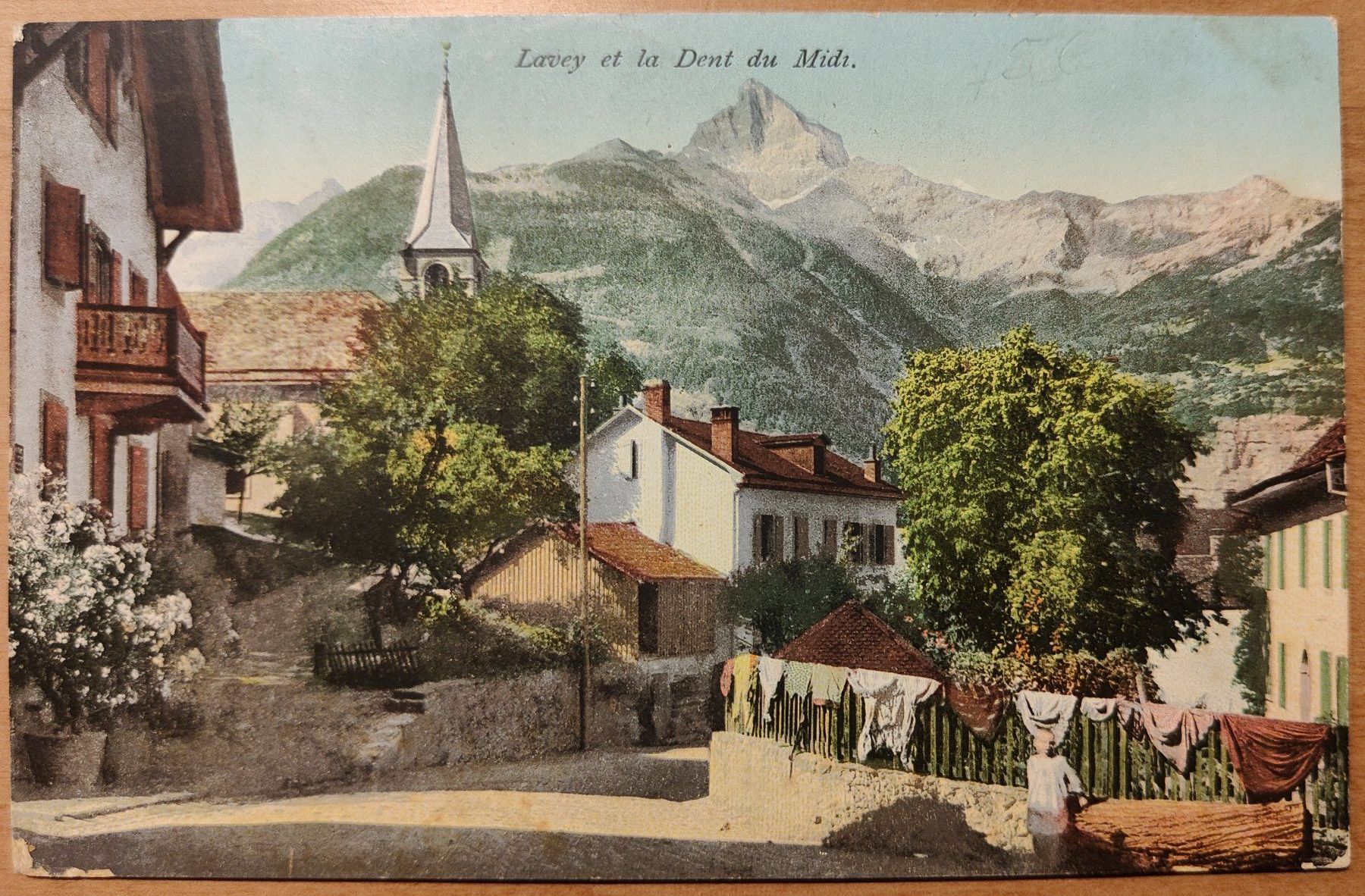 Cartoline postali: Lavey et la Dent du Midi um 1910 – Usato da St. Erhard venduto da Chaeferli6