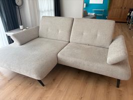 Ecksofa grau Stoff guter Zustand