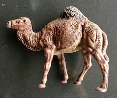 Dromedar / Kamel-Figur antik / Tier-Figur (Elastolin)
