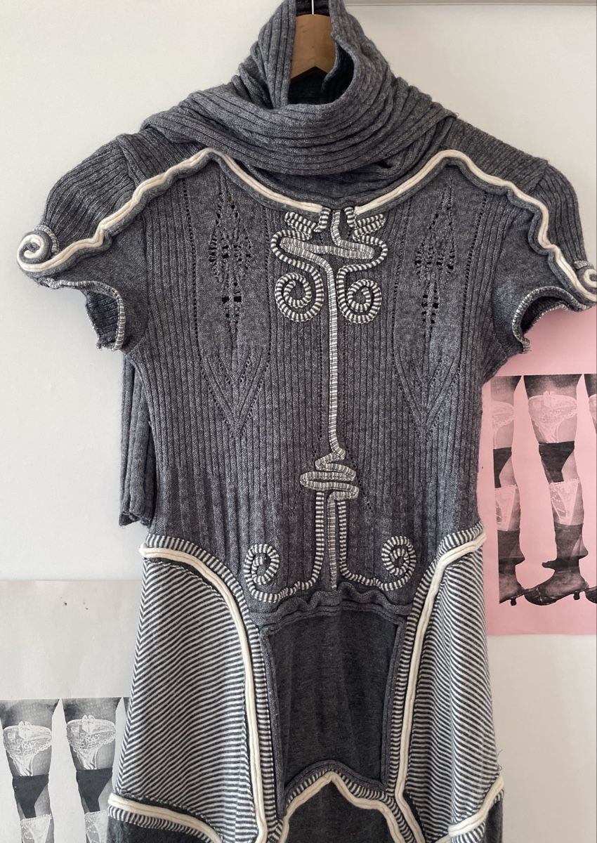 Vestiti: Pianura Studio Strickkleid mit Spiralenmuster – Usato da Basel venduto da Millennski 1