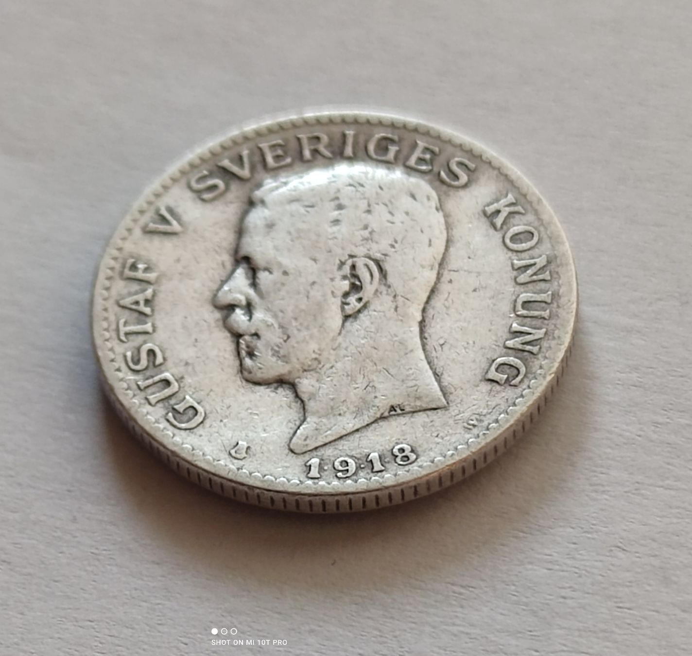 Tutti le monete: Schweden 1 Krona 1918, Silber, Selten – Usato da Schaffhausen venduto da coinbaron
