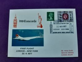 Flugbrief CONCORDE London - NY, 22.11.1977