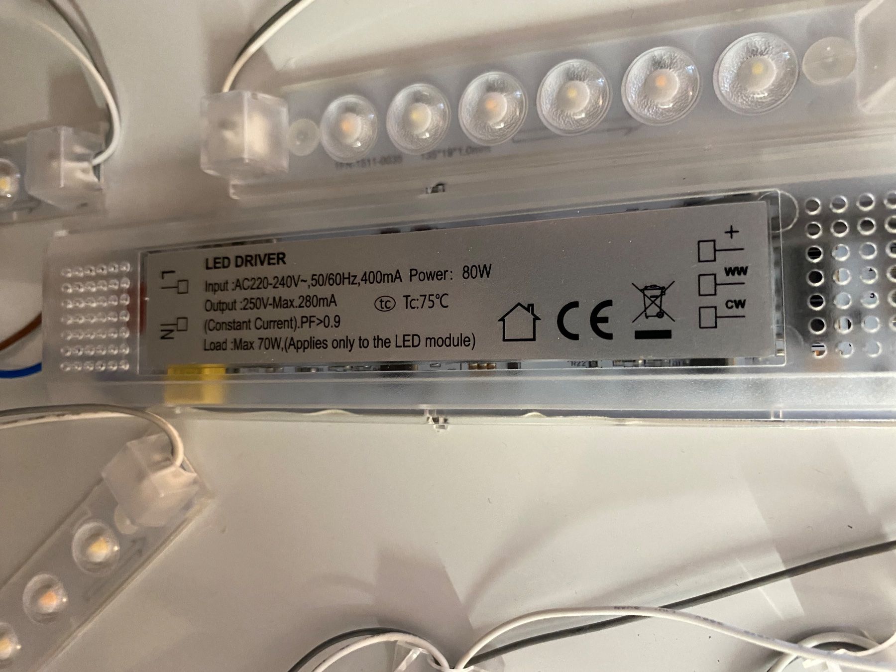 Lampadari & plafoniere: Deckenleuchte Rund mit braunem Stoffrand, 100cm Durchmesser – Usato da Balzers venduto da Gigga7 7
