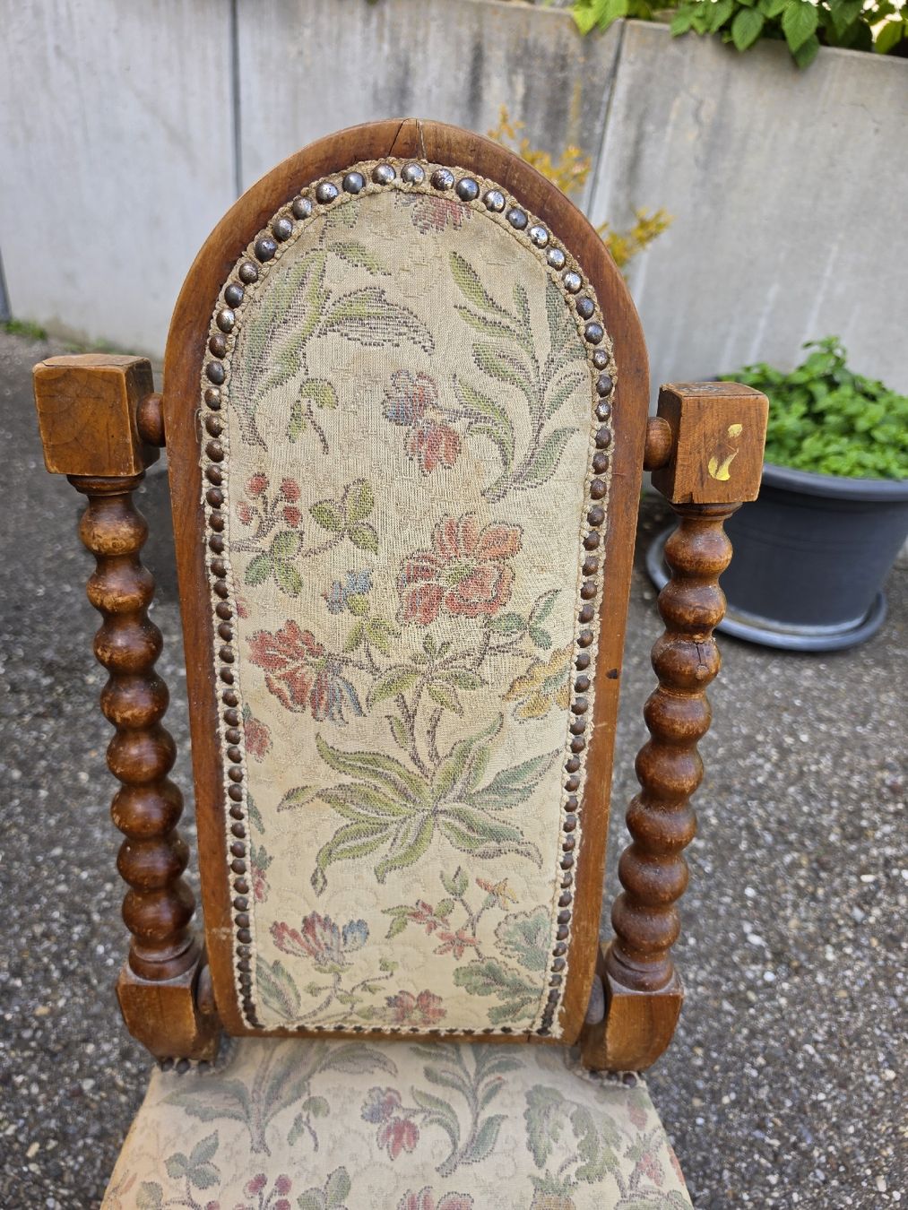 Stühle: Antiker Stuhl mit Blumemuster - Vintage Hingucker! – Gebraucht aus Mettlen von elios0888 2