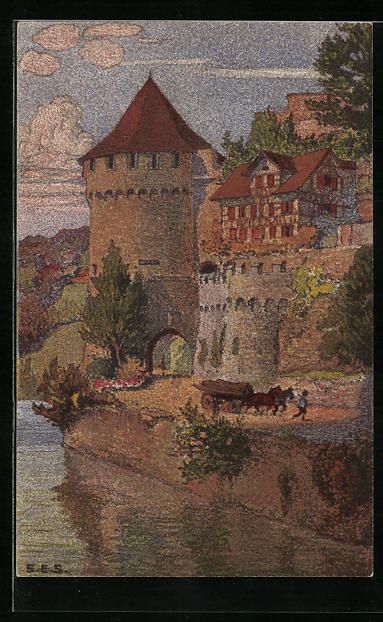 Ansichtskarten: Ernst E. Schlatter: Luzern, Nölliturm i – Gebraucht aus Berlin von bartko-reher