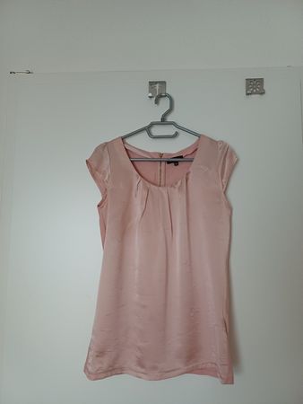 Top rose fané, CAROLL taille 36 - soie