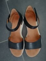 Damen Leder-Sandalen POE in schwarz, Grösse 40