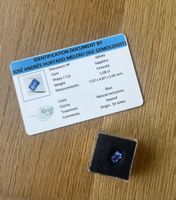 Saphir Smaragd 1.08 ct Blau mit Zertifikat Gekauft