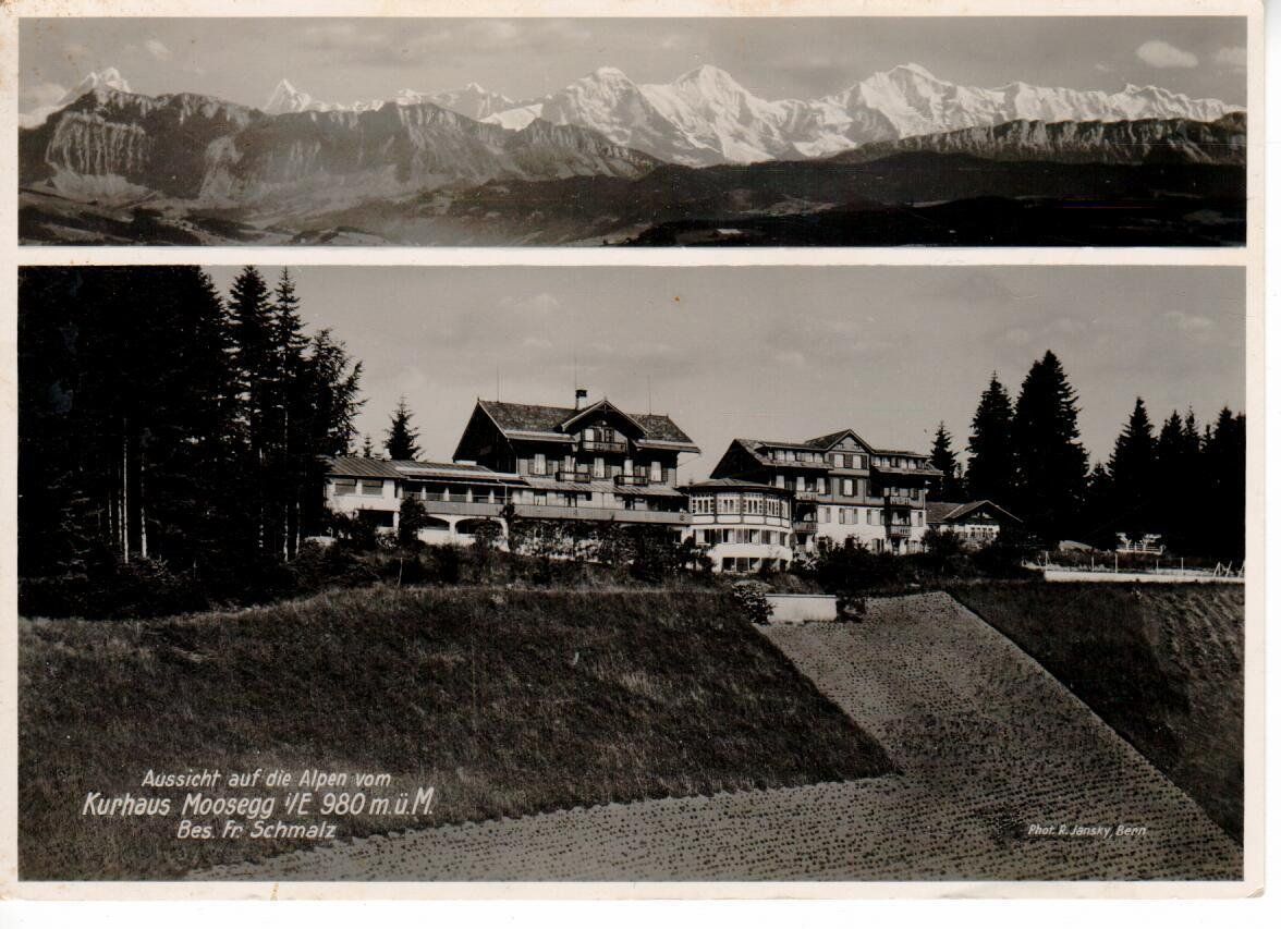 Ansichtskarten: Kurhaus Moosegg i/E  1936 – Gebraucht aus Wolhusen von Curver9