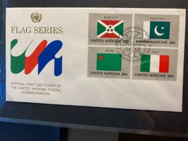 UNO NY 1984 Flaggen Serie Ersttagsbrief 1/4