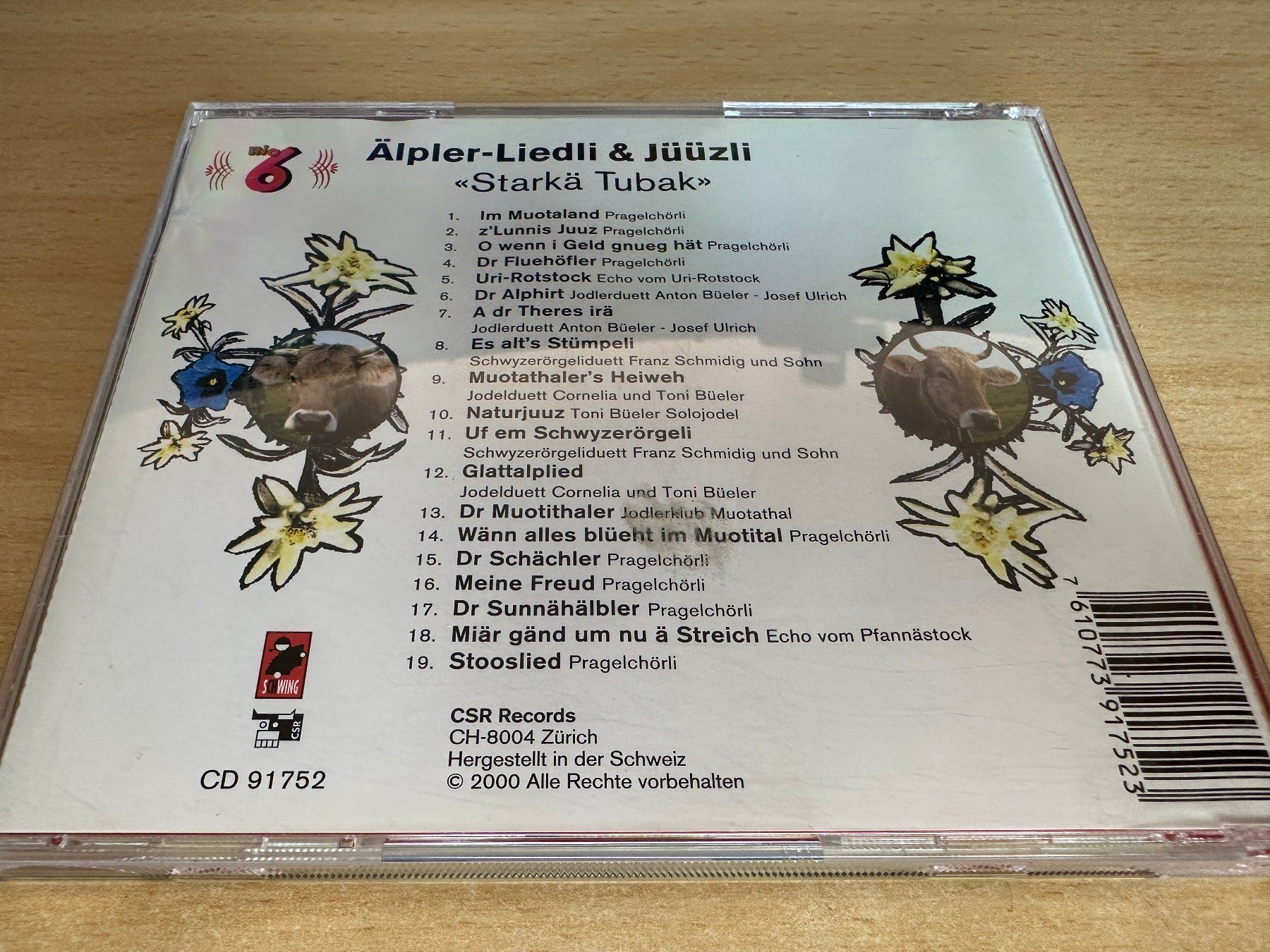 CD: Various – Rio 6 Älpler-Liedli & Jüüzli – Usato da Rikon im Tösstal venduto da Alpenmutz 1