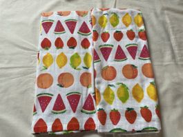 Summer Kitchen Towels Set of 2 Fruit Print