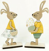 2er Set Osterdeko Hase Mädchen und Junge