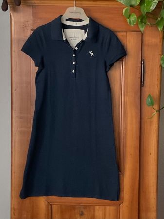 Abercrombie & Fitch Damen Polokleid dunkelblau Gr.M 👗