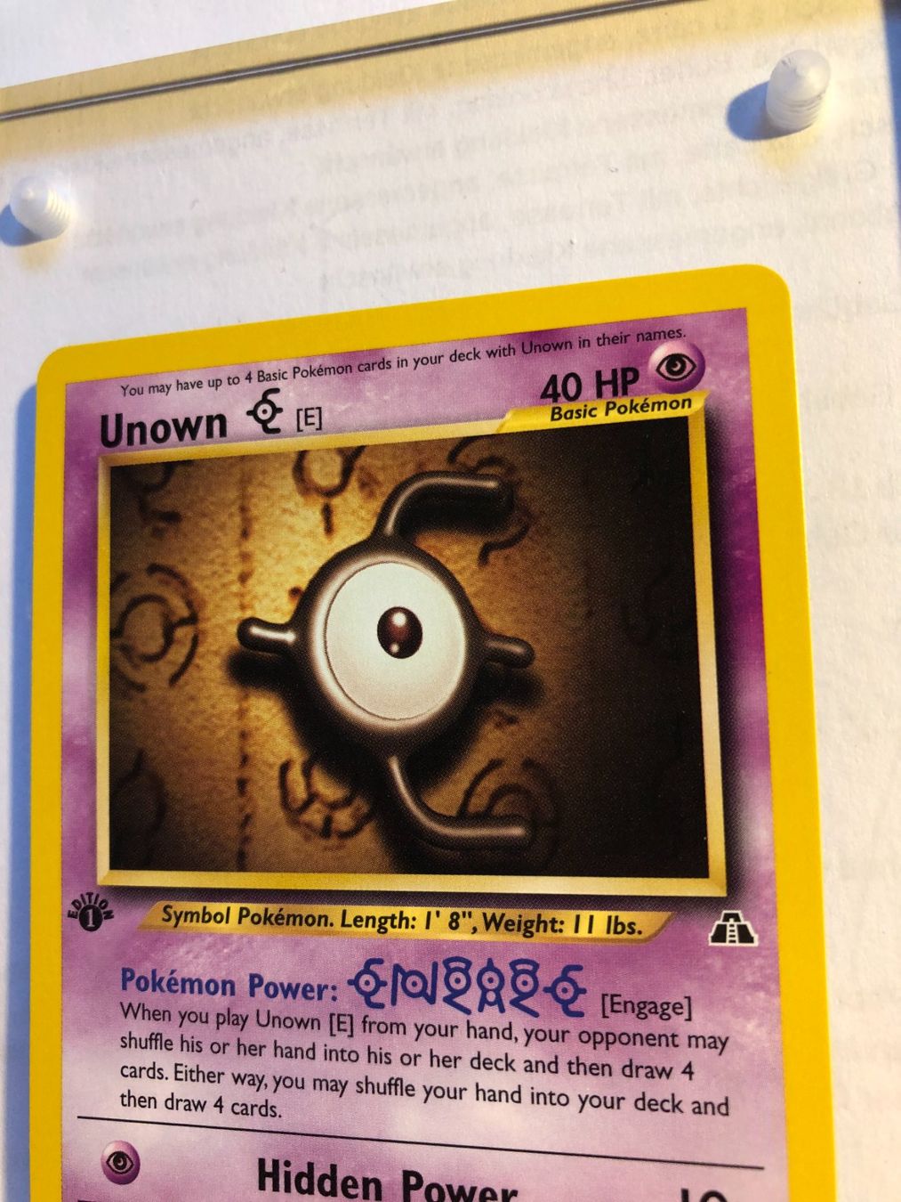 Sammelbilder & Trading cards: Unown E 1st Neo Discovery - MINT - ab 1.- – Gebraucht aus Giubiasco von dan_pr8b 3