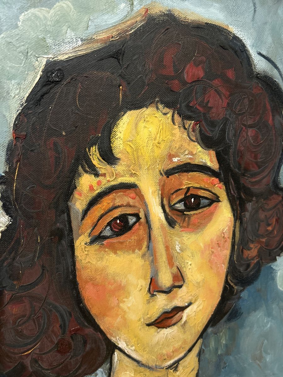 Dipinti: Original Gemälde Portrait junge Dame, Öl auf Leinwan – Usato da Glarus venduto da KunstWerkEr-LS87 2