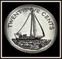 BAHAMAS 25 CENTS 2005 UNZ.