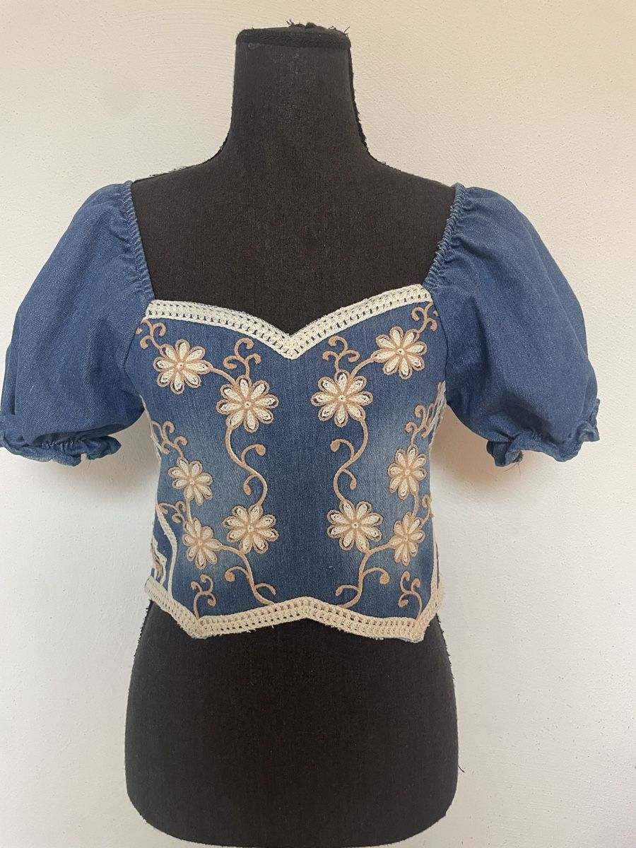 Blusen: Boho Denimbluse – Neu (gemäss Beschreibung) aus Sigriswil von ck56