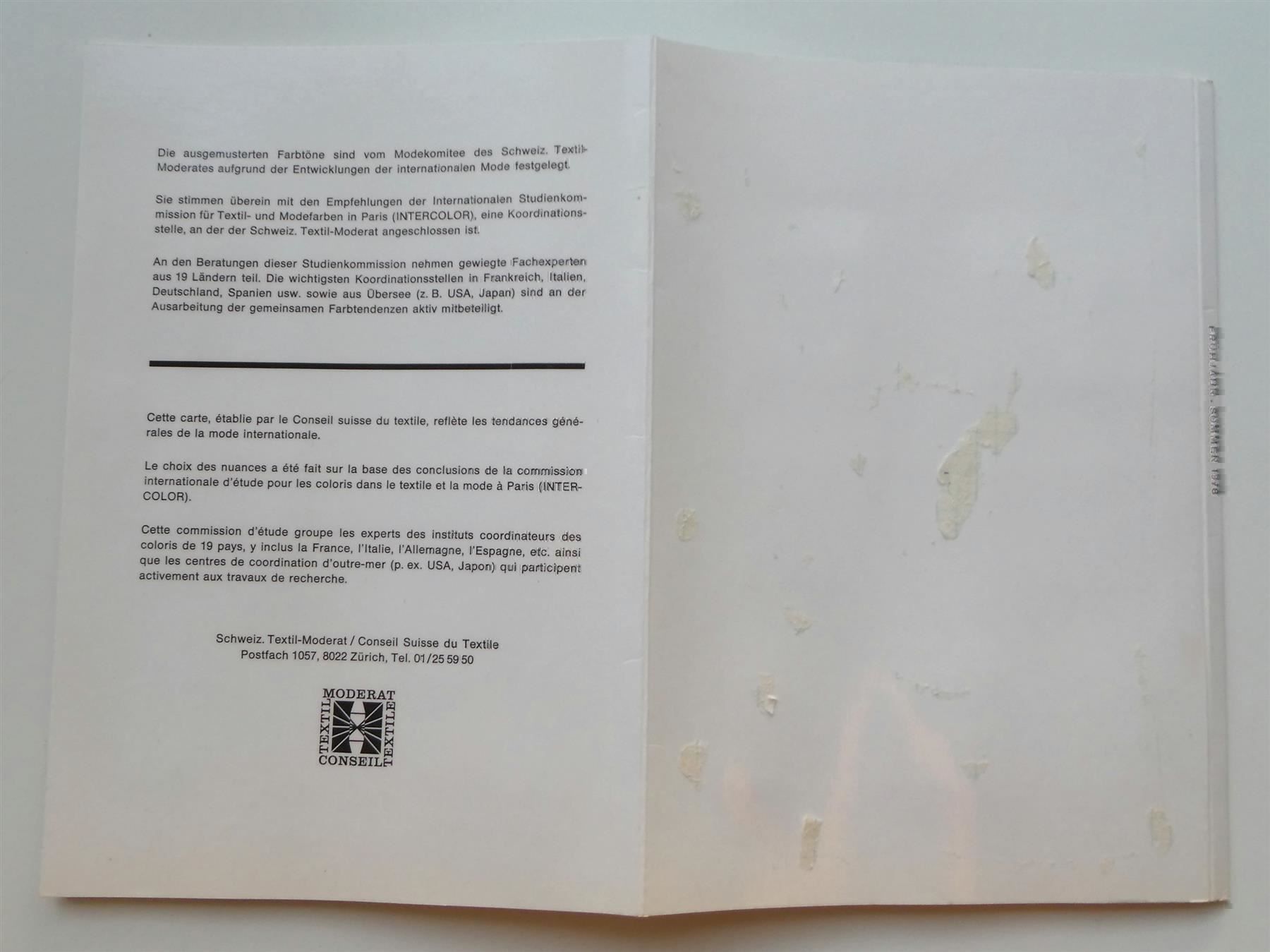 Documenti: Farbkarte Vintage Moderat – Usato da Frauenfeld venduto da dhour 5