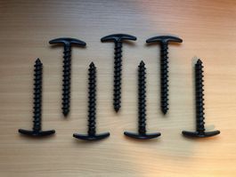 7er-Set-Kunststoff-Erdschrauben / Bodenanker (NEU)