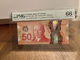 Kanada 50 Dollar Polymer BC-72b 2012 PMG 66 EPQ