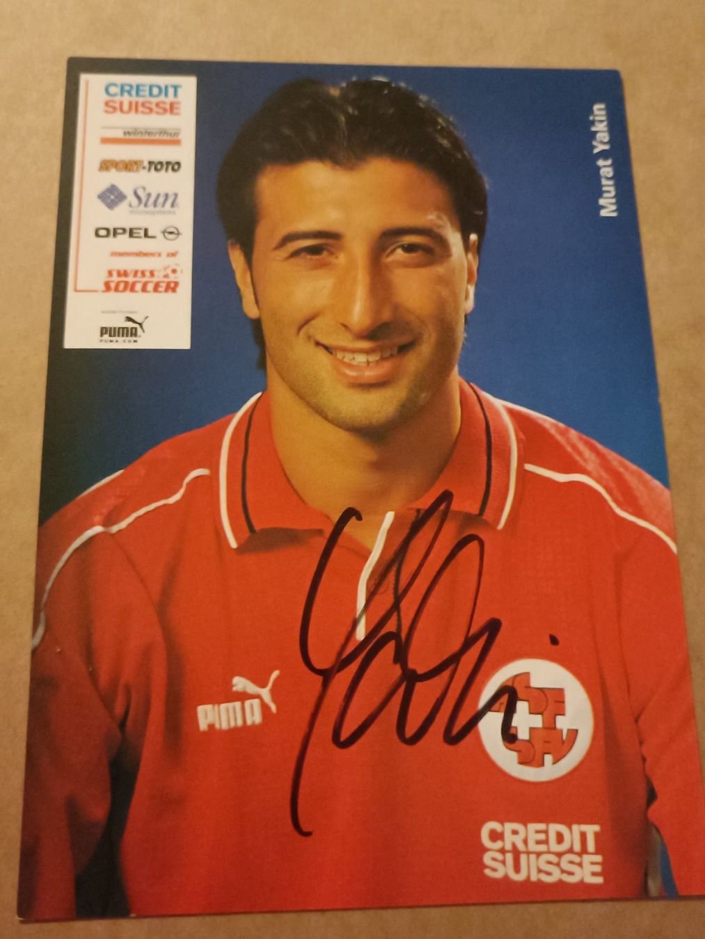 Autogramme: Murat Yakin - handsignierte SFV Autogrammkarte – Gebraucht aus Menziken von Artographs