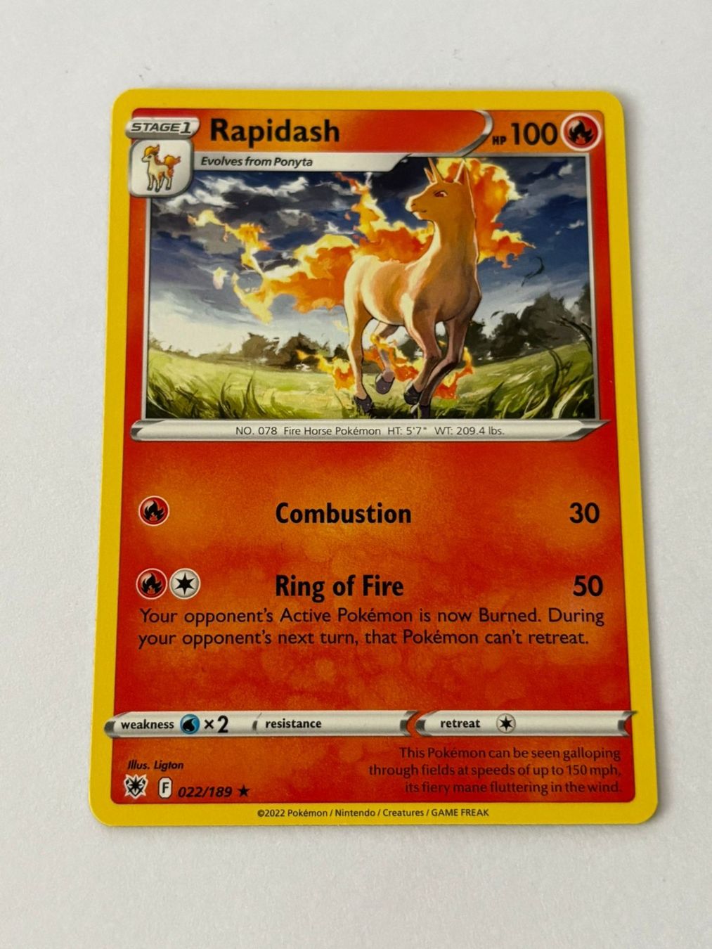 Pokémon Carte collezionabili: Rapidash 022/189 – Usato da Herisau venduto da Seyashop_2