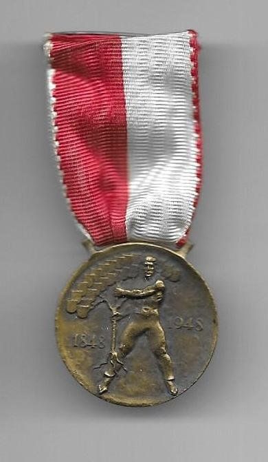 Medaglie: Abzeichen: 100 Jahre Schweizer Bundesstaat 1848 / 1948 – Usato da Nidau venduto da Polebloe