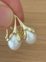 Luxus Elegante Ohrstecker  Kunstperlen Farbe: Gold