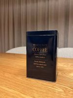 Kaffedose Blech Blau mit Gold