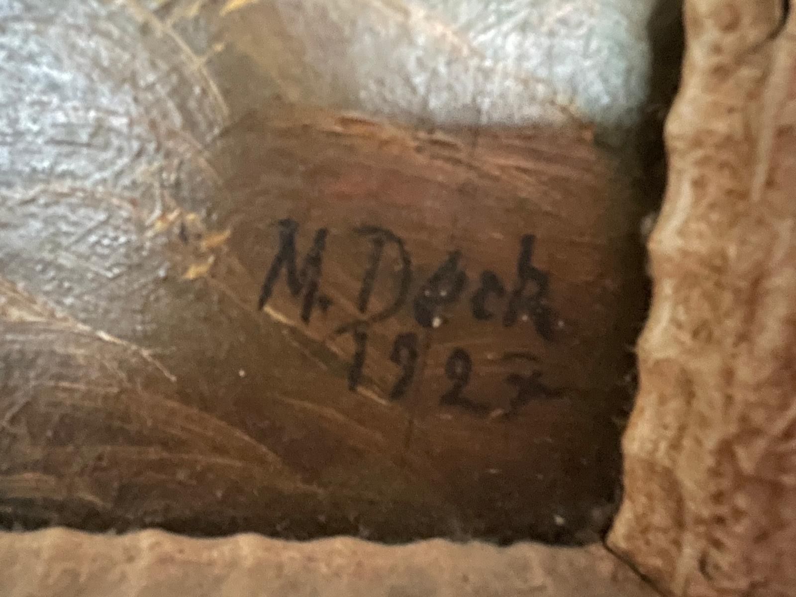 Dipinti: Ölgemälde M. Deck 1927, 51x38.5cm – Usato da Hitzkirch venduto da Reliko 1