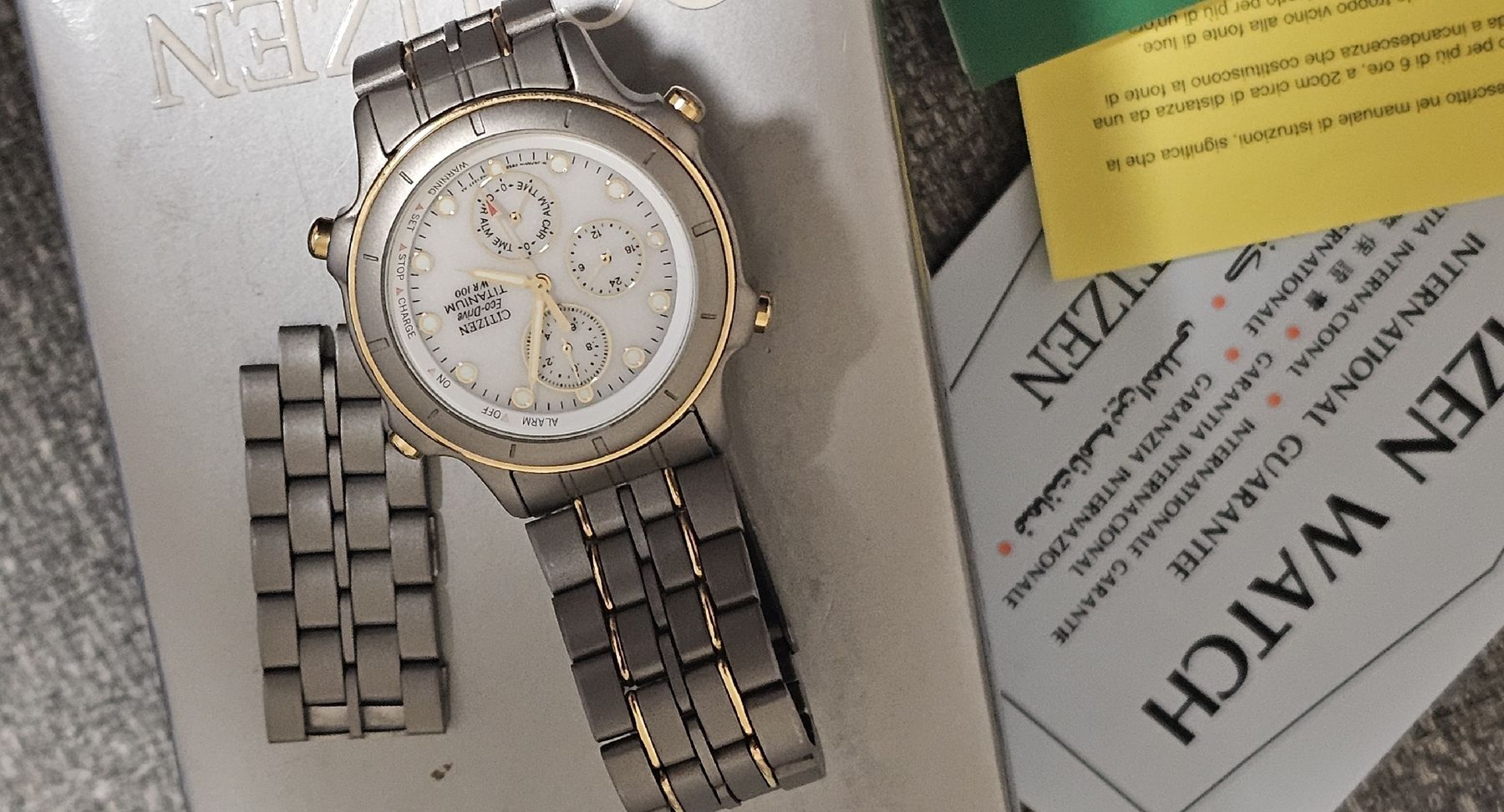 Citizen Orologi: Citizen Eco-Drive Titane, Full-Set ! – Usato da Genève venduto da Fresko01