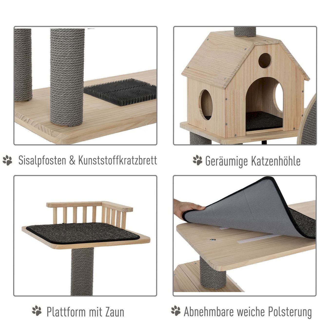 Katzenbaum mit Laufrad Massivholz (Neu und originalverpackt) in Bottighofen  fr CHF 180  mit Lieferung auf Ricardo kaufen