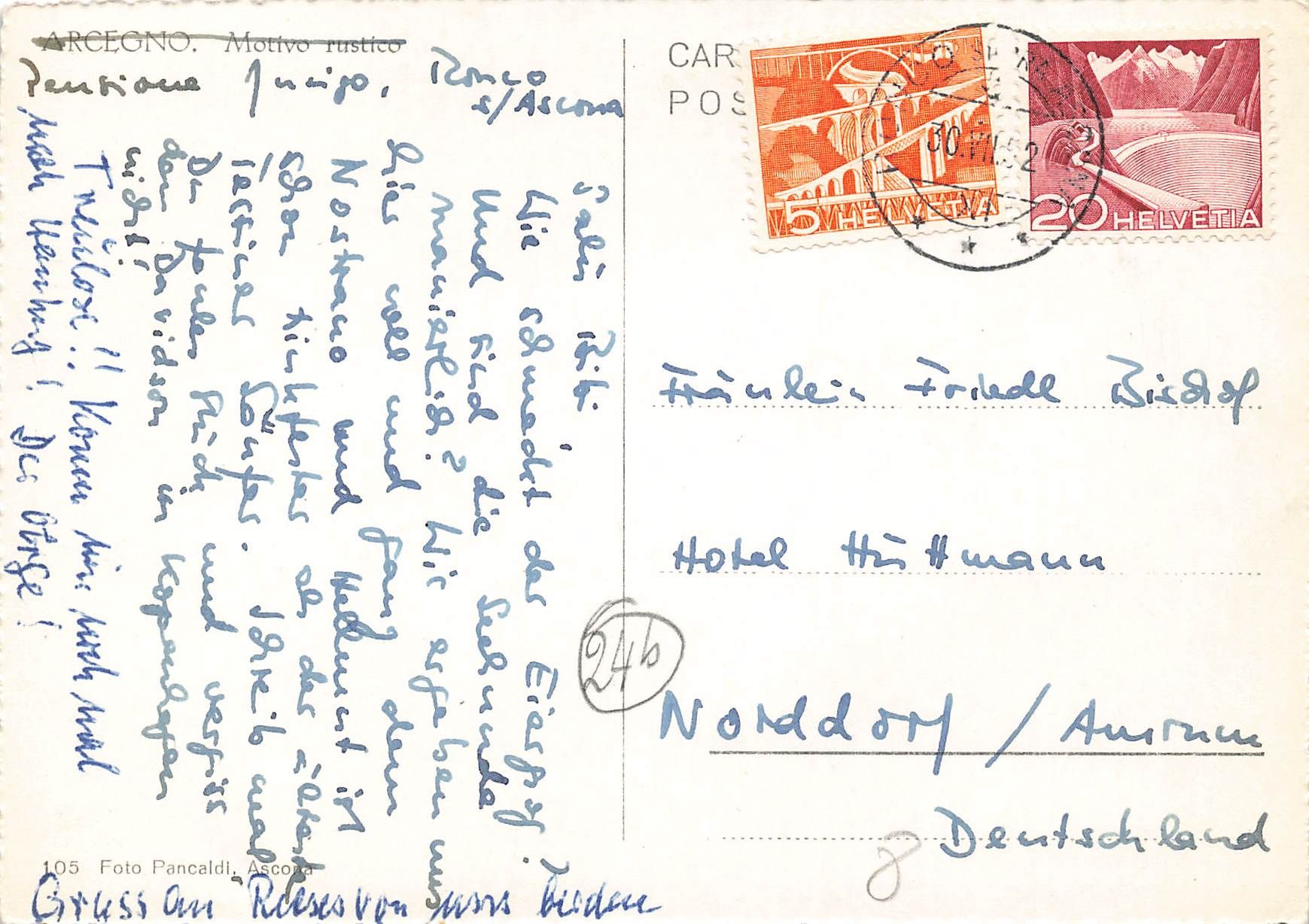 Cartoline postali: Arcegno – Usato da Biasca venduto da Blenio71 1