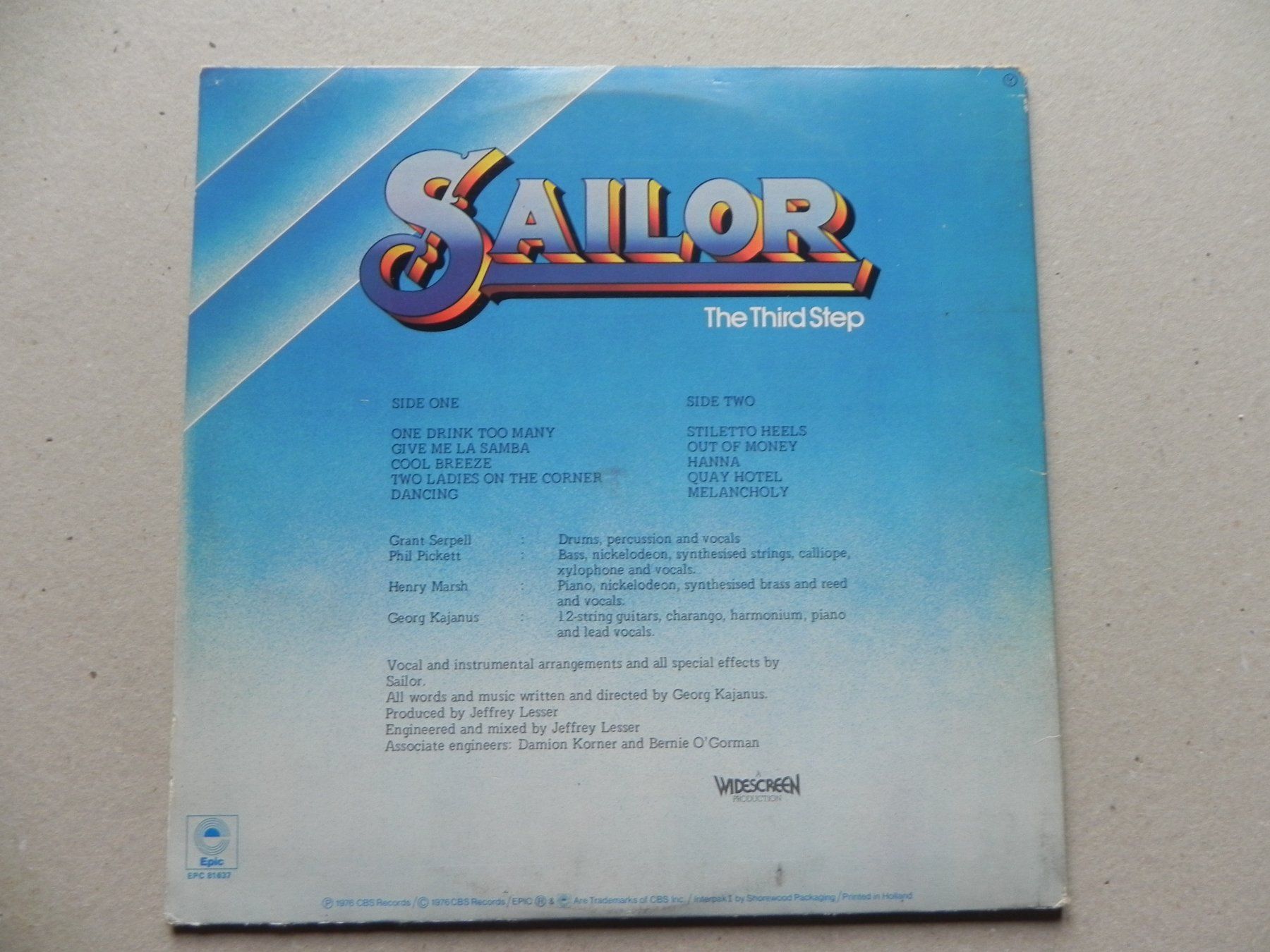 Dischi in vinile: LP brit. Pop Band Sailor 1976 The Third Step – Usato da Siebnen venduto da krimsie 1