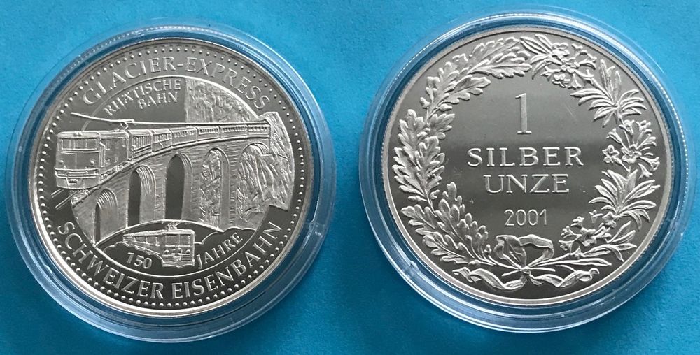 2 sehr schöne 1 SilberUnzen (62,2 Gramm) 999 Fein Silber Kaufen auf Ricardo