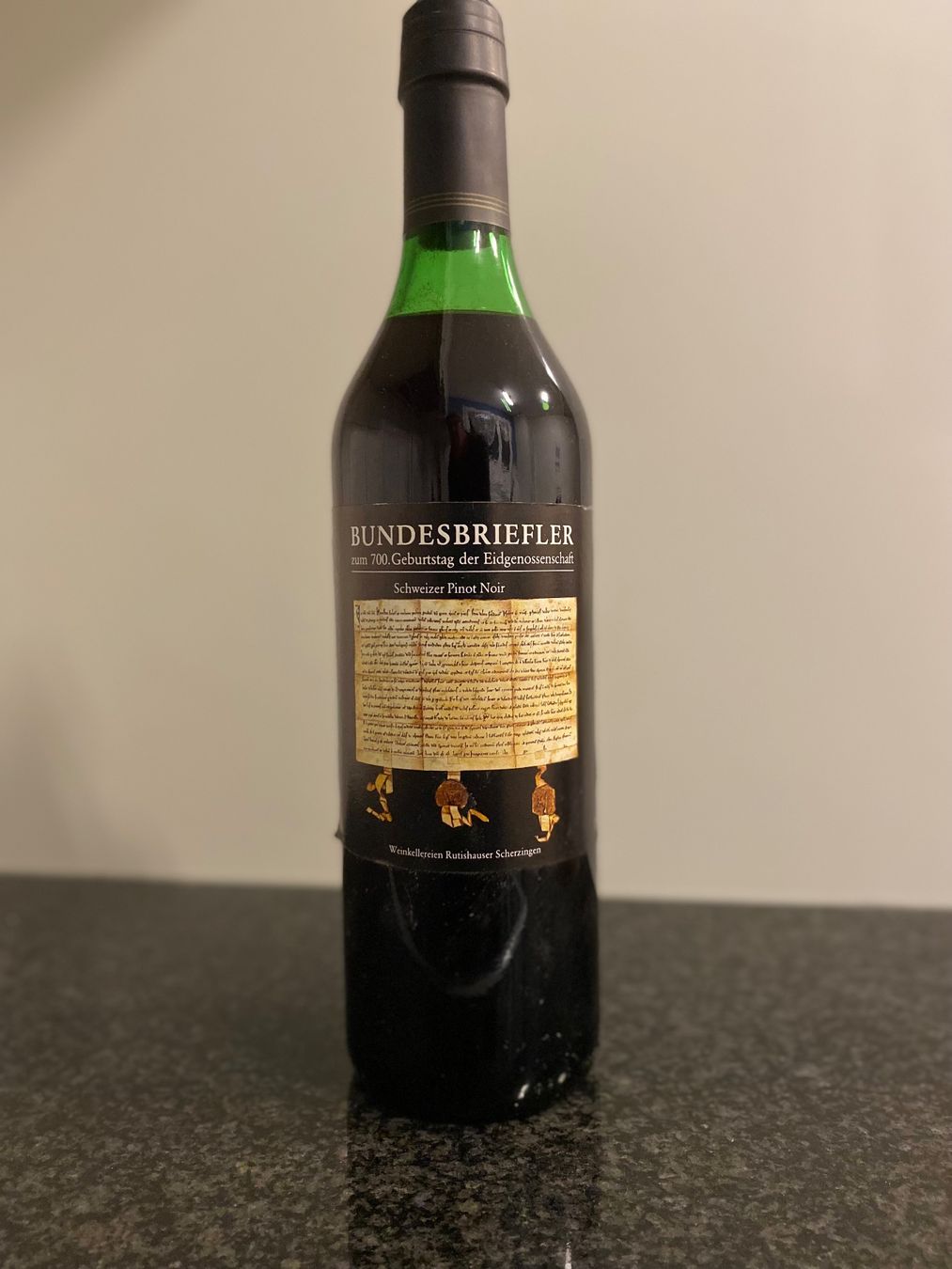 Wein: Wein.   Geburtstag der Eidgenossenschaft. – Neu (gemäss Beschreibung) aus Tuebach von joh_fgl2