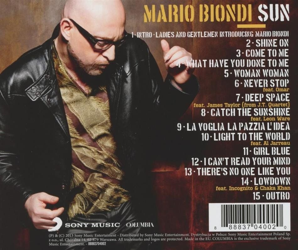 CD: Mario Biondi - Sun – Nuovo e nell'imballaggio originale da Baden venduto da lattemiele 1