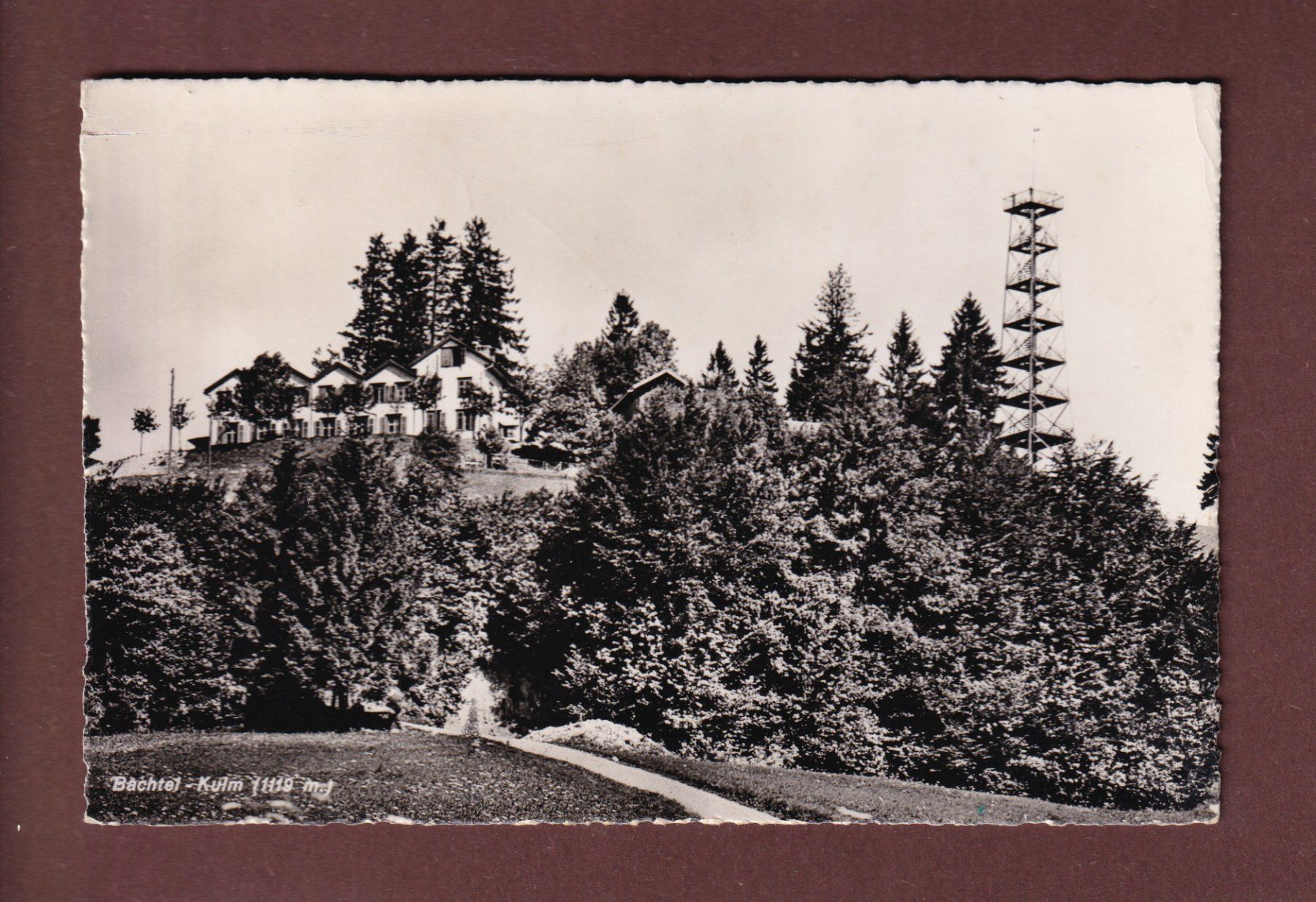 Ansichtskarten: BACHTEL-KULM - 1954 – Gebraucht aus Pully von nicecards-shop