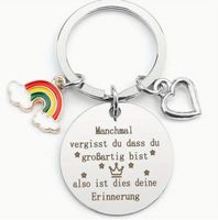 SCHLÜSSELANHÄNGER M.EINGRAVIERTEM,MOTIVIERENDEM SPRUCH NEU