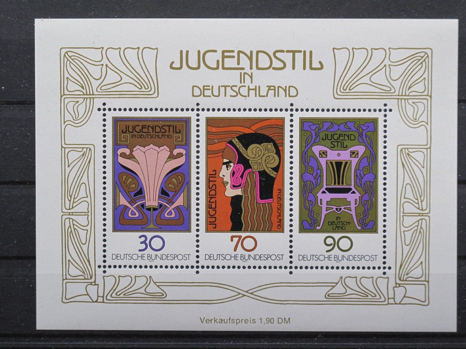 Tous les timbres: BRD 1977 Jugendstil BL14 ** – D'occasion à Wil SG par fva01