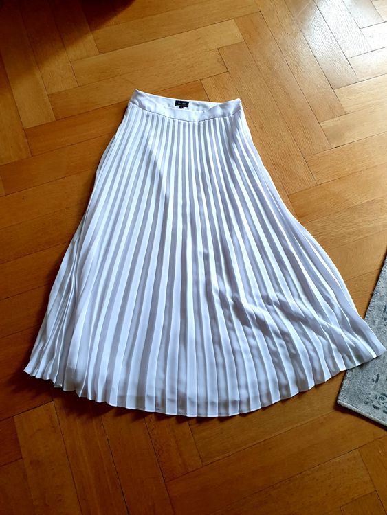 Maxi Plissee Rock weiss | Kaufen auf Ricardo