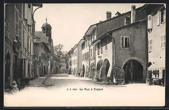 Cartoline postali: AK Coppet, Une Rue – Usato da Berlin venduto da bartko-reher