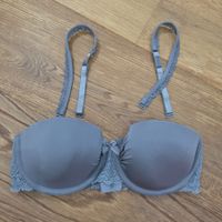 H&M BH grau mit Spitze Grösse 75B gebrauchter Zustand