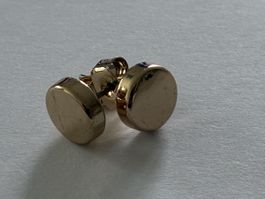 Earrings gold tone, round stud design