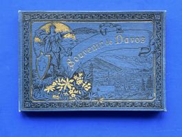 Davos Souvenir Leporello mit tollen Ansichten um 1890