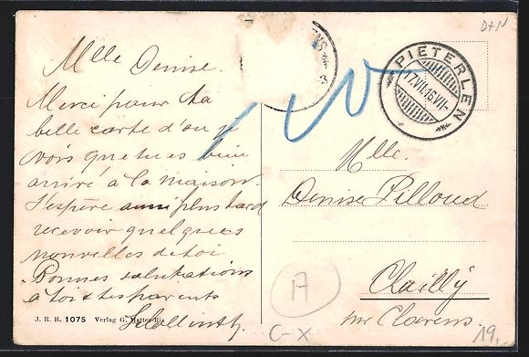 Cartoline postali: Pieterlen, Schlössli, Pfarrhaus, Schulh – Usato da Berlin venduto da bartko-reher 1