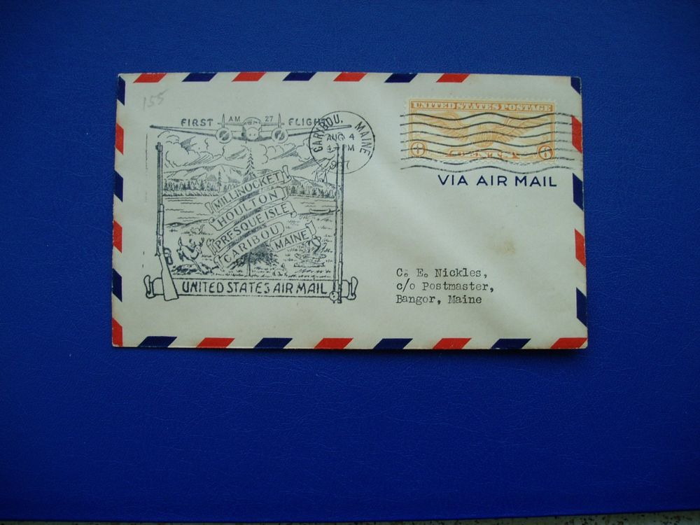 Erstflugbrief 1937 CARIBOU BANGOR MAINE Kaufen auf Ricardo